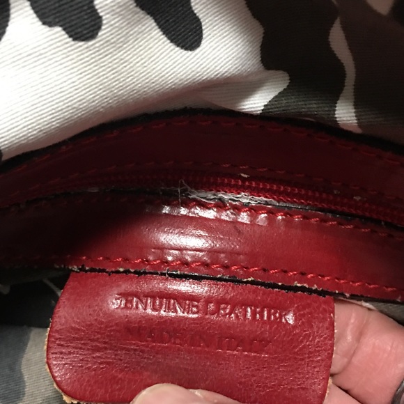 Dallaiti Design genuine leather red shoulder/backpack - Picture 8 of 13